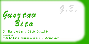 gusztav bito business card